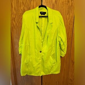 Torrid, blazer jacket, lime green, never worn, size 4, smoke-free home.